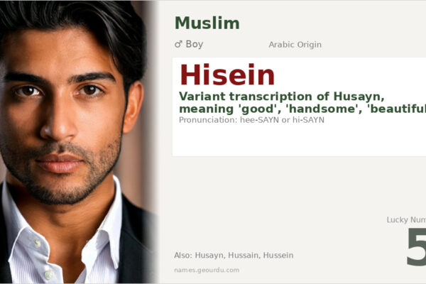 Hisein Name Meaning — Arabic Origin, Boy Name & History (2025)