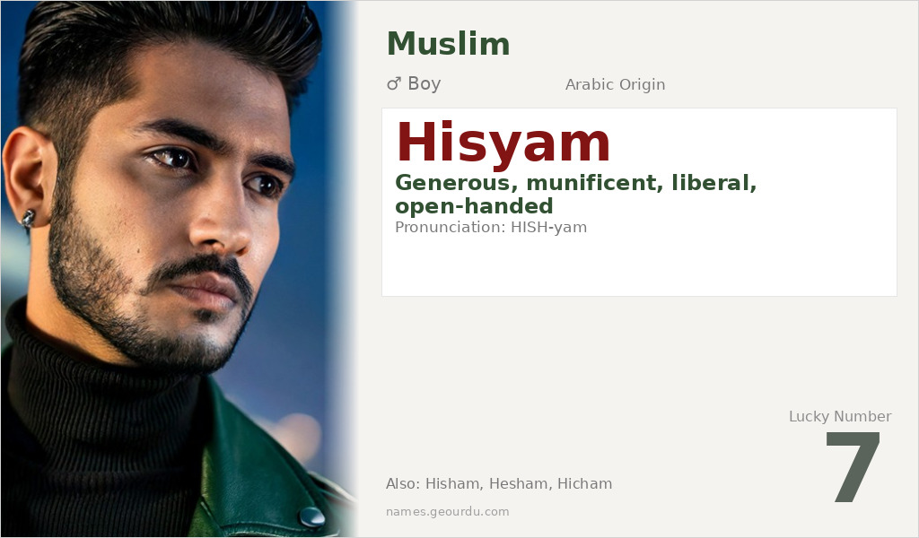 Hisyam Name Meaning and Details