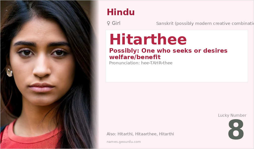 Hitarthee Name Meaning and Details