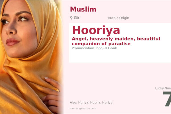 Hooriya Name Meaning — Angelic Origin, Girl & Details (2025)