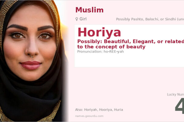 Horiya Name Meaning — Origin, Gender & Details (2025)