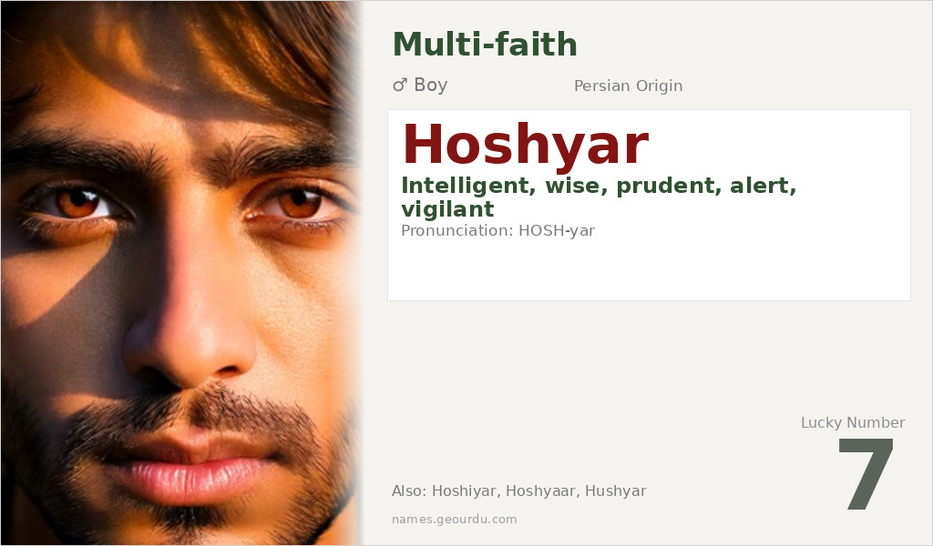 Hoshyar Name Meaning and Details
