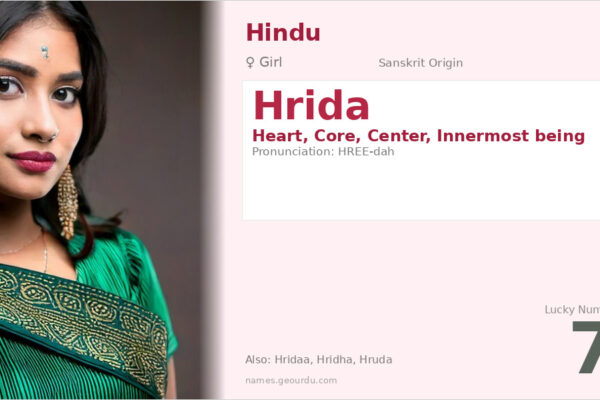 Hrida Name Meaning — Sanskrit Origin, Girl Name & Details (2025)