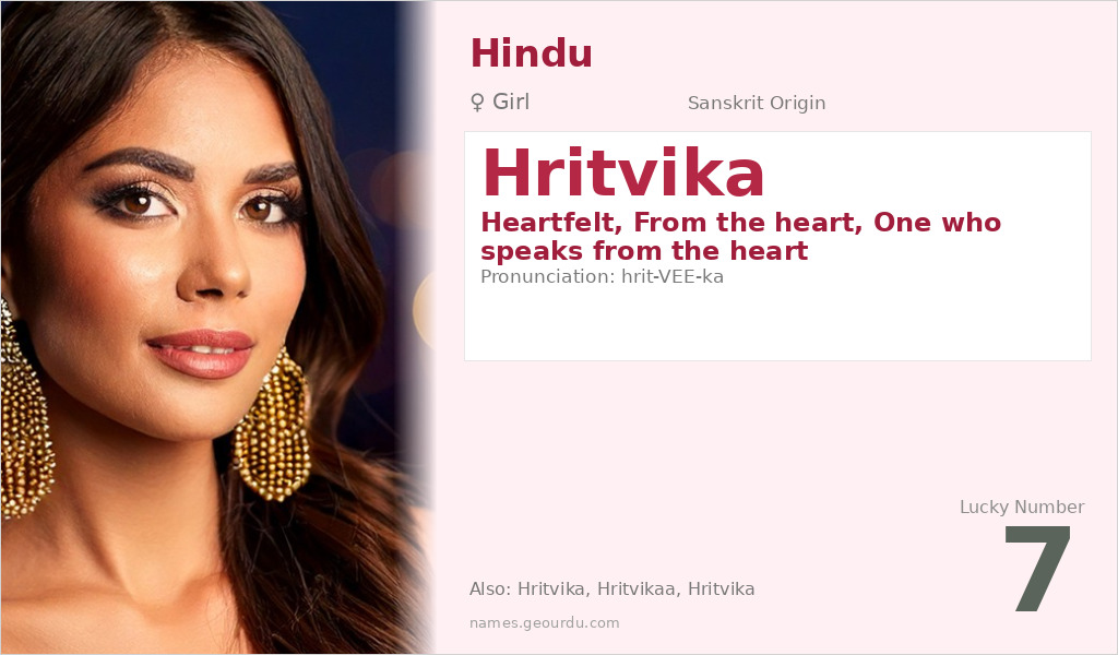 Hritvika Name Meaning and Details
