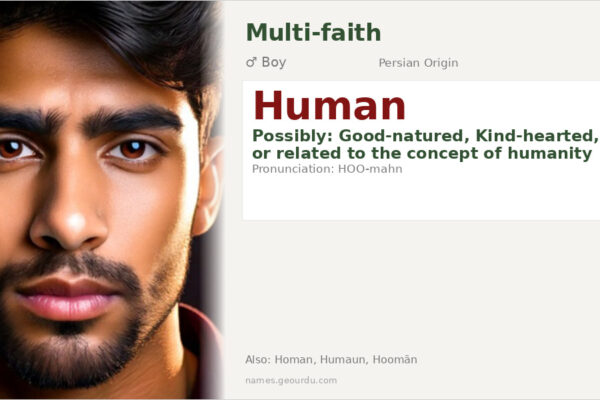 Human Name Meaning — Persian Origin, Boy’s Name & Literary Significance