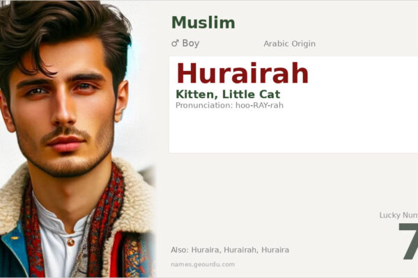 Hurairah Name Meaning — Arabic Origin, Boy Name & Details (2025)