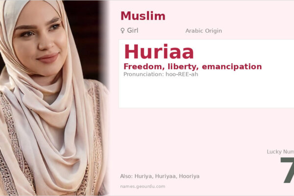 Huriaa Name Meaning — Arabic Origin, Girl Name & Details (2025)