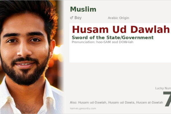 Husam Ud Dawlah Meaning — Arabic Origin, Boy Name & Details (2025)