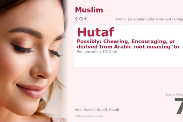 Hutaf Name Meaning — Origin, Gender & Details (2025)