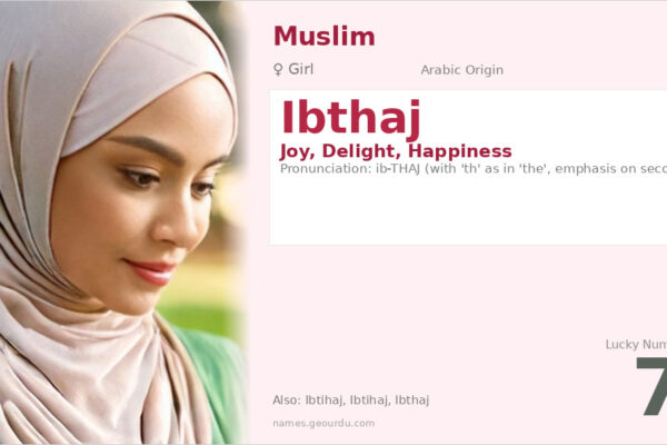 Ibthaj Name Meaning — Arabic Origin, Girl Name & Details (2025)