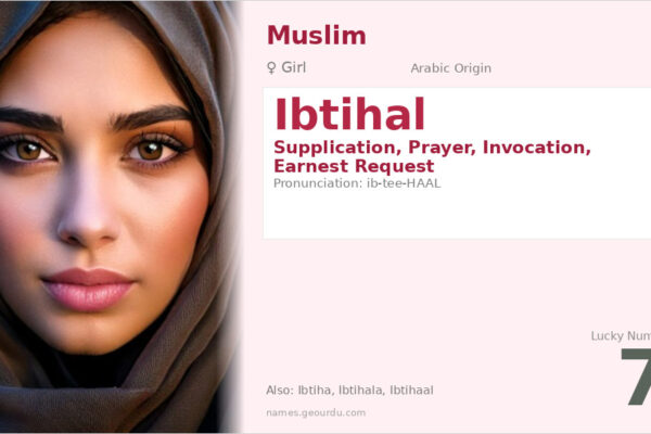 Ibtihal Name Meaning — Arabic Origin, Girl Name & Islamic Significance (2025)