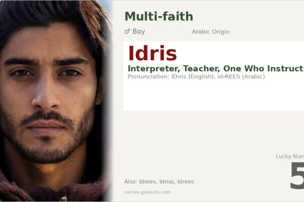 Idris Name Meaning — Arabic Origin, Boy Name & Prophet Connection