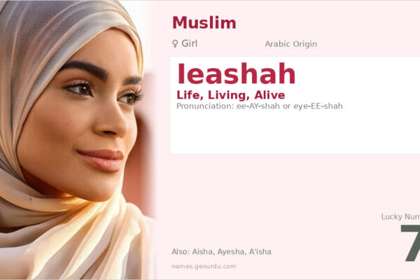 Ieashah Name Meaning — Arabic Origin, Girl Name & Details (2025)