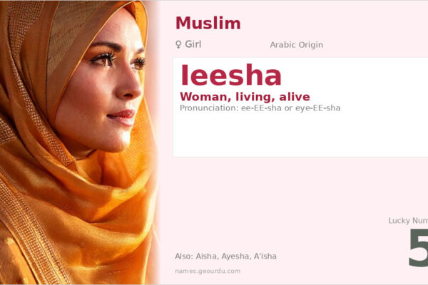 Ieesha Name Meaning — Arabic Origin, Girl Name & Islamic Significance (2025)