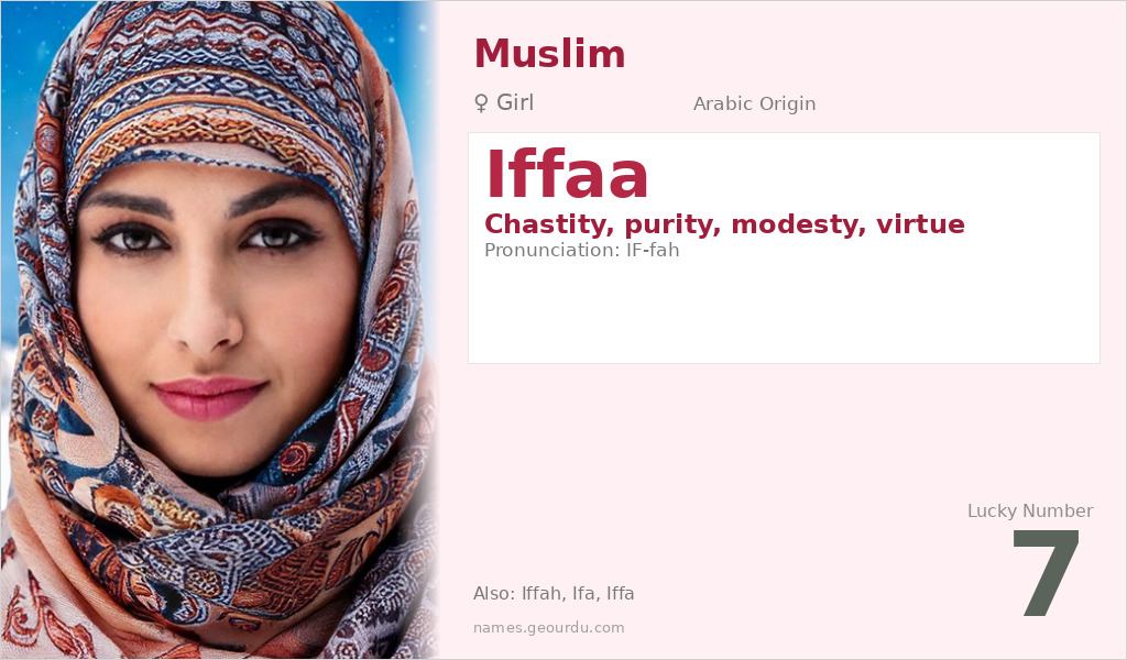 Iffaa Name Meaning and Details