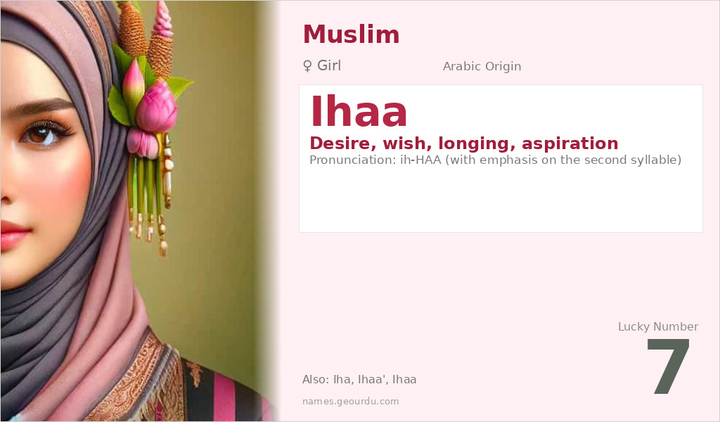 Ihaa Name Meaning and Details