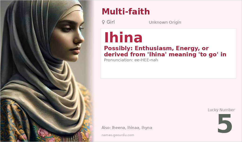 Ihina Name Meaning and Details