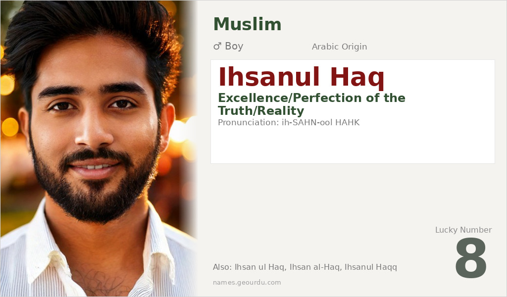 Ihsanul Haq Name Meaning and Details