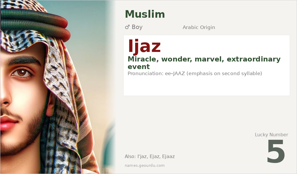 Ijaz Name Meaning and Details