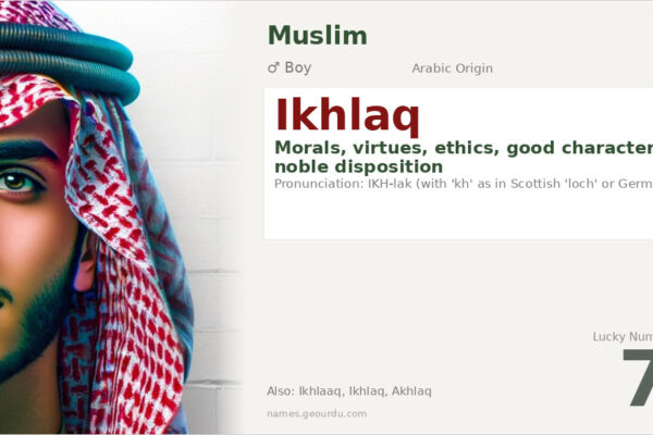 Ikhlaq Name Meaning — Arabic Origin, Boy Name & Details (2025)