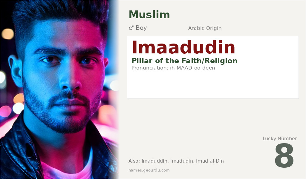 Imaadudin Name Meaning and Details
