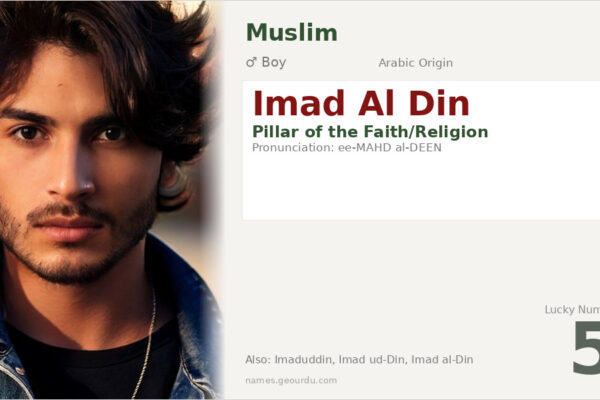 Imad Al Din Name Meaning — Arabic Origin, Boy Name & History (2025)