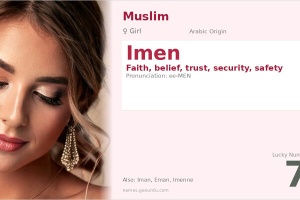 Imen Name Meaning — Arabic Origin, Girl Name & Islamic Significance (2025)
