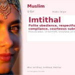 Imtithal Name Meaning and Details