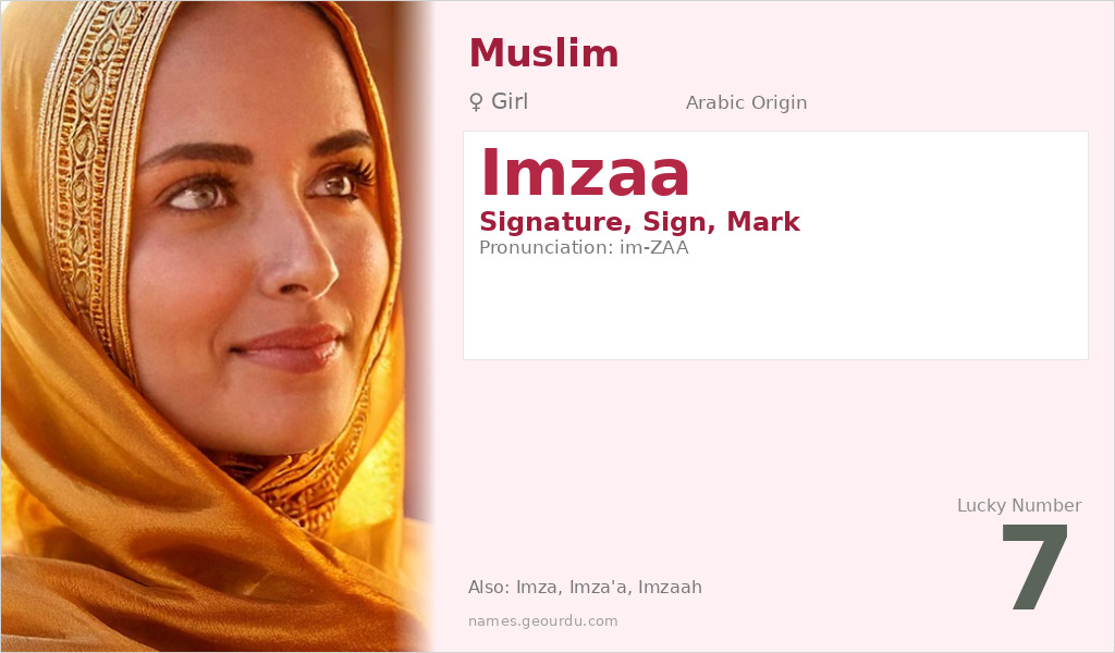 Imzaa Name Meaning and Details