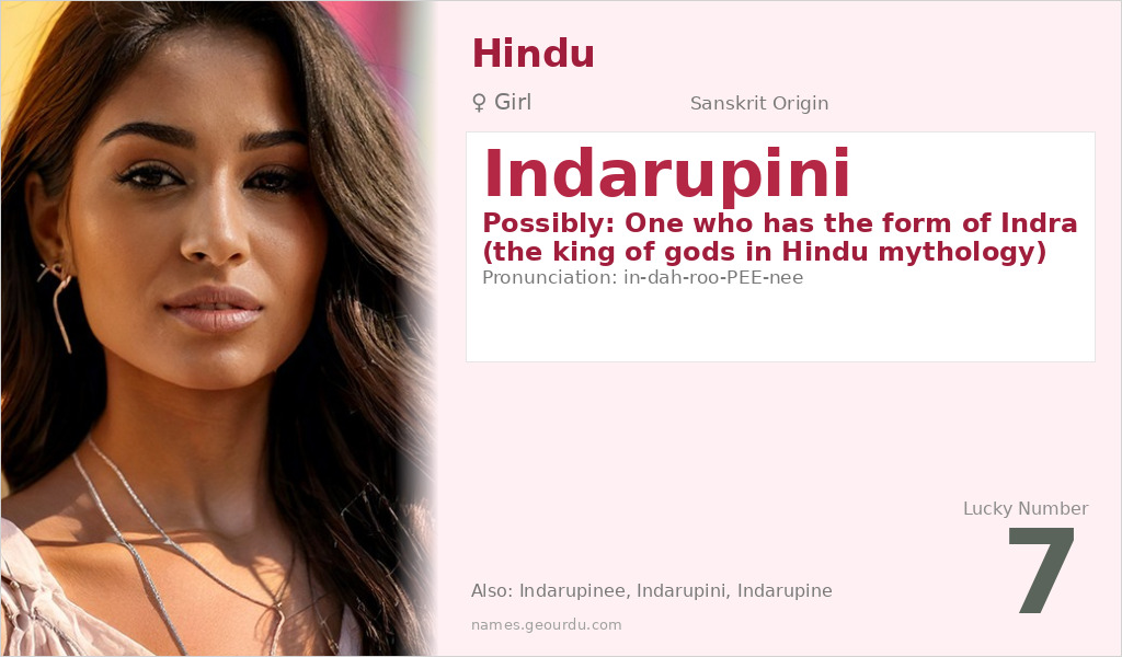 Indarupini Name Meaning and Details