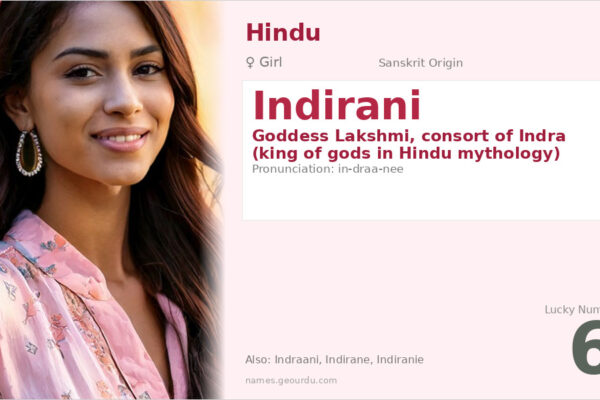 Indirani Name Meaning — Sanskrit Origin, Hindu Goddess & Details (2025)