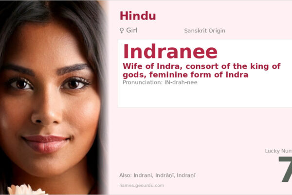 Indranee Name Meaning — Sanskrit Origin, Hindu Goddess & Details (2025)