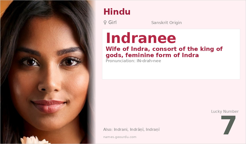 Indranee Name Meaning and Details