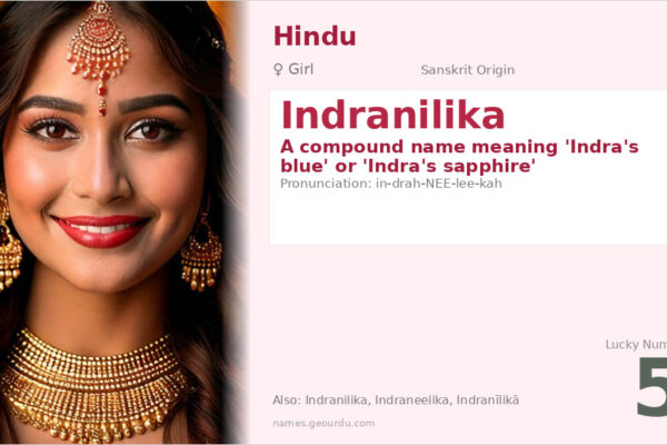 Indranilika Meaning — Sanskrit Origin, Hindu Girl Name & Details (2025)