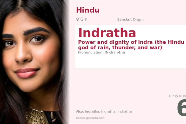 Indratha Name Meaning — Sanskrit Origin, Girl Hindu Name & Details (2025)