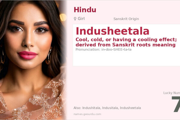 Indusheetala Name Meaning — Sanskrit Origin, Girl Name & Details (2025)