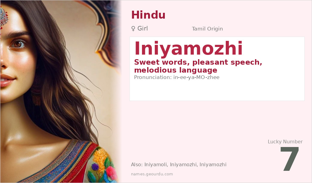 Iniyamozhi Name Meaning and Details