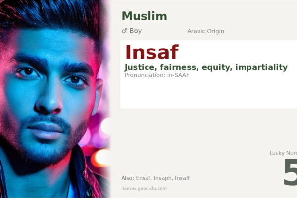 Insaf Name Meaning — Arabic Origin, Boy Name & Details (2025)