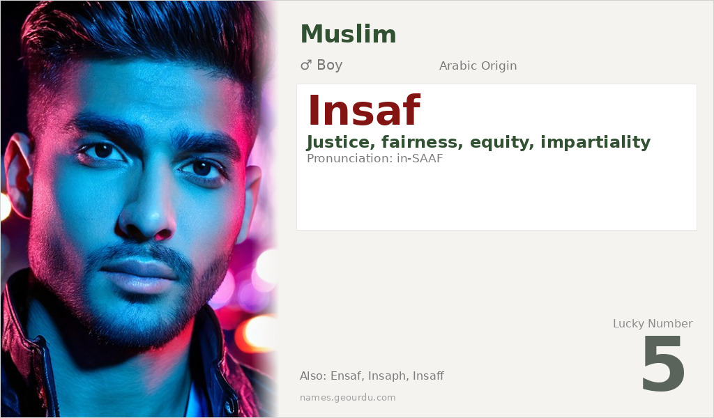 Insaf Name Meaning and Details