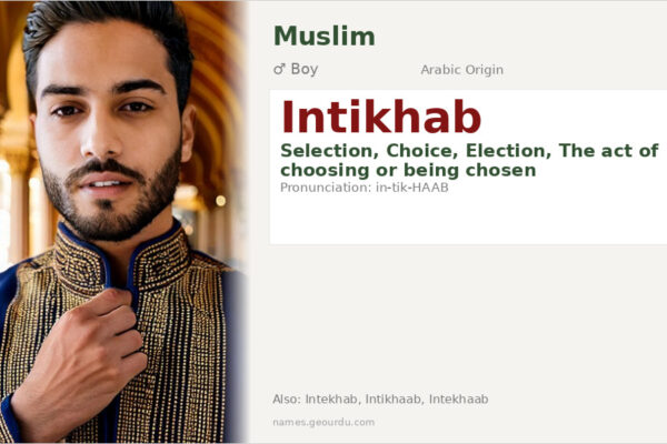 Intikhab Name Meaning — Arabic Origin, Boy Name & Details (2025)