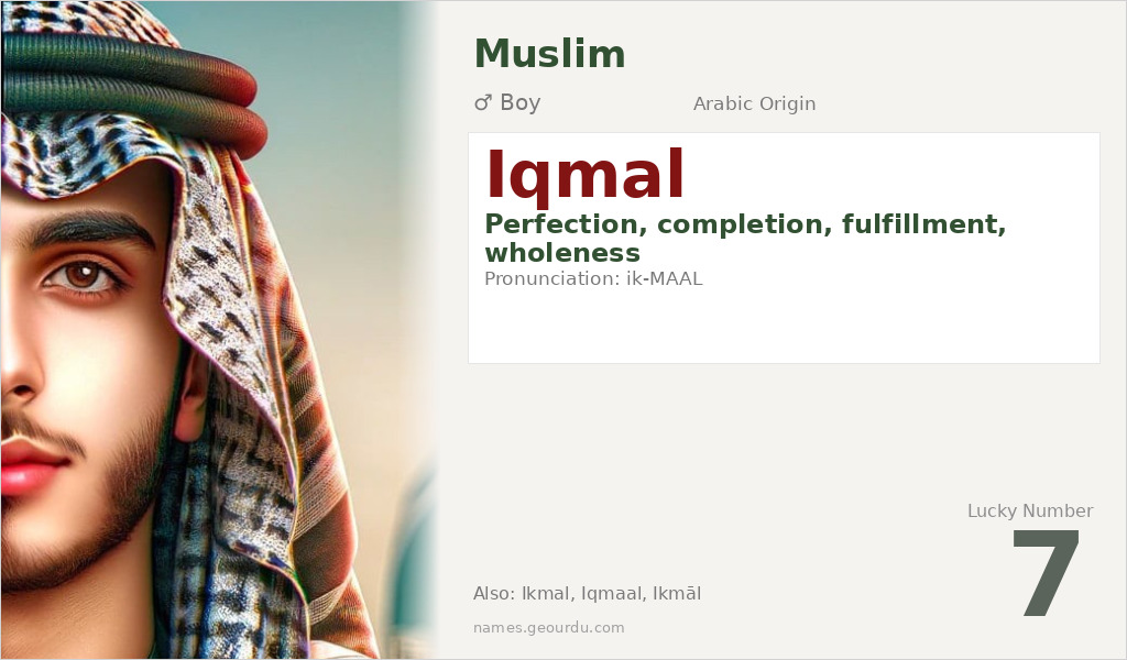 Iqmal Name Meaning and Details