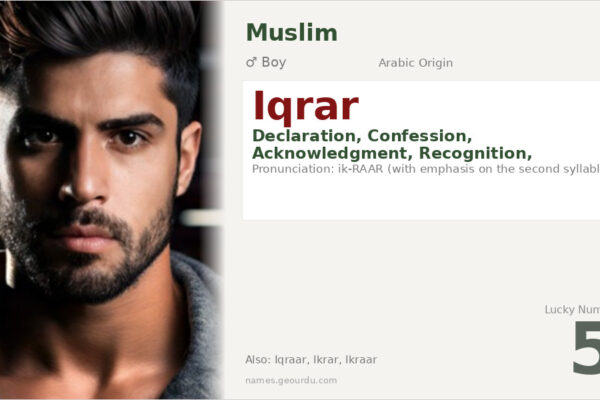 Iqrar Name Meaning — Arabic Origin, Boy Name & Details (2025)