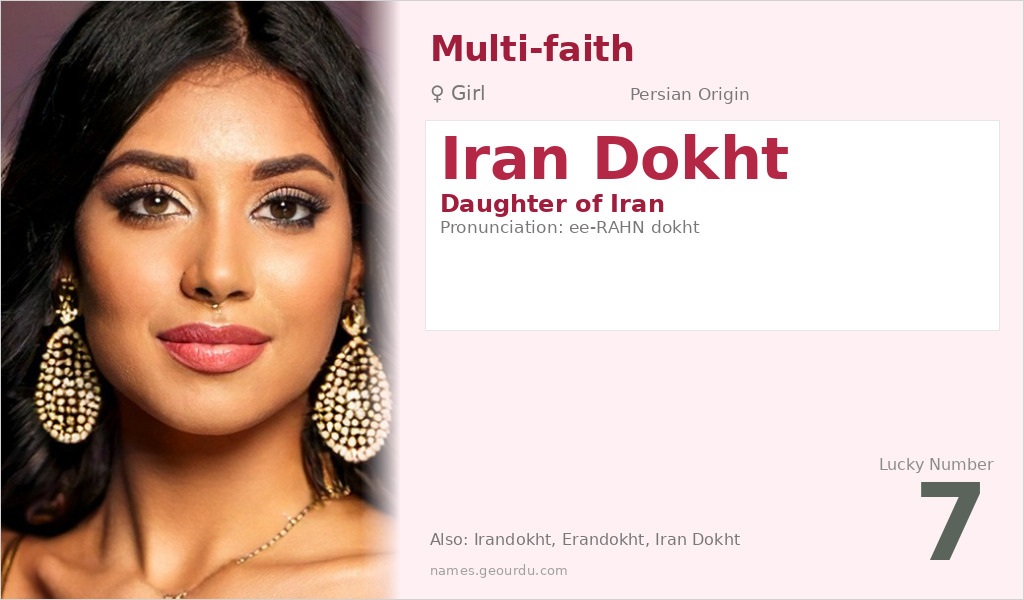 Iran Dokht Name Meaning and Details