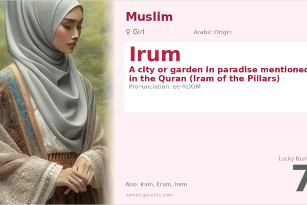 Irum Name Meaning — Arabic Origin, Quranic Reference & Details (2025)