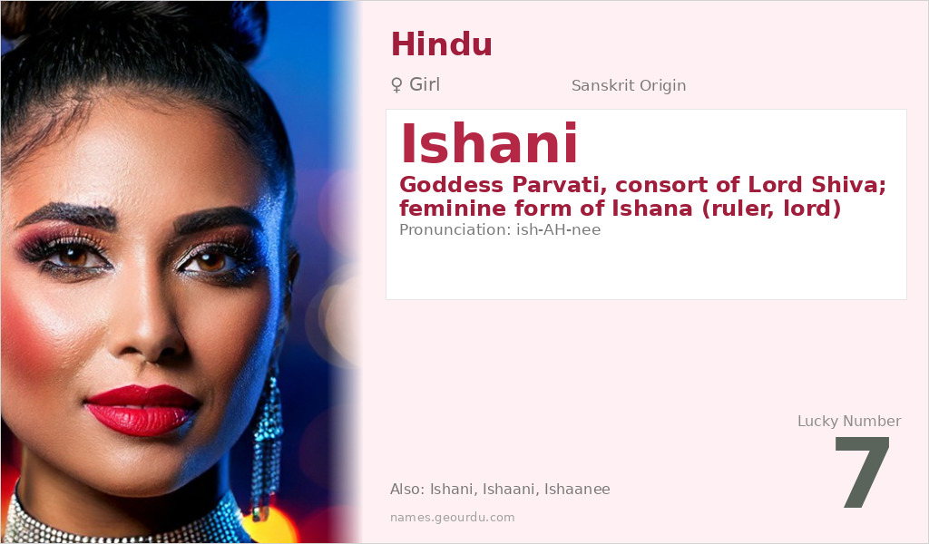 Ishani Name Meaning and Details