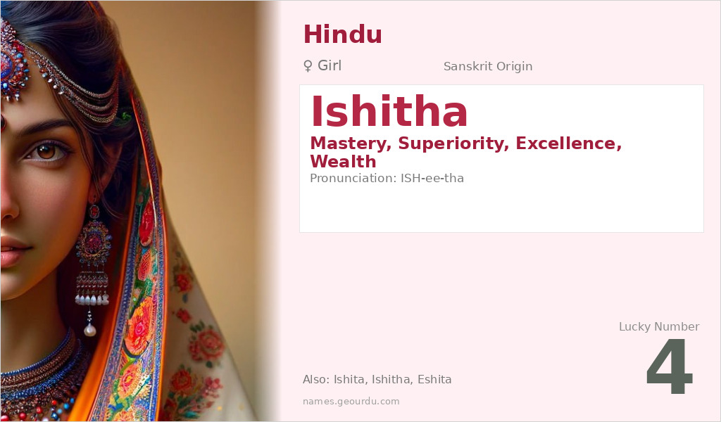 Ishitha Name Meaning and Details