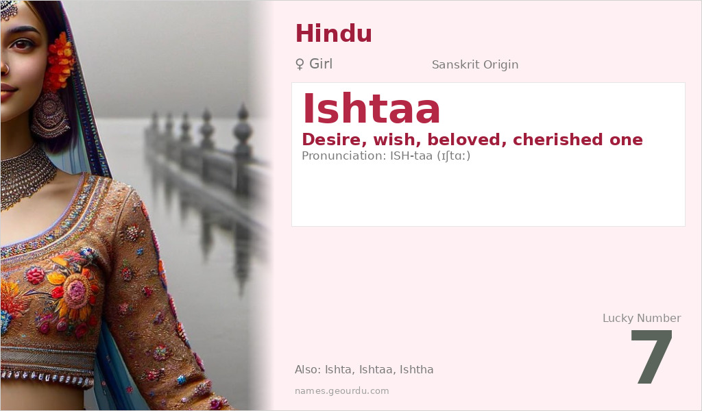 Ishtaa Name Meaning and Details