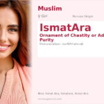 IsmatAra Name Meaning and Details