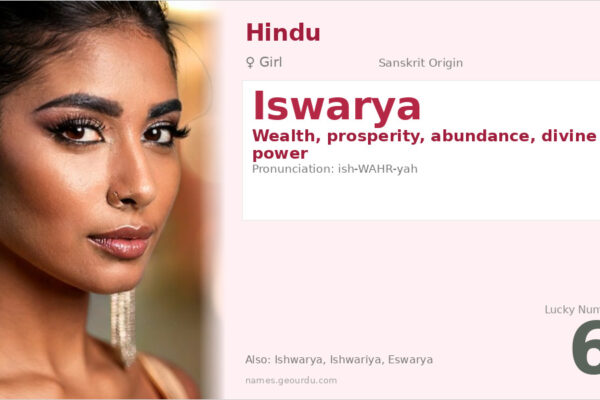 Iswarya Meaning — Sanskrit Origin, Girl Name & Details (2025)