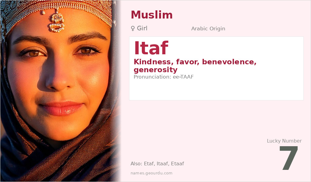 Itaf Name Meaning and Details